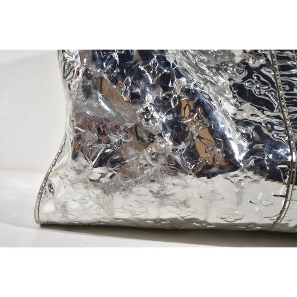 Louis Vuitton Keepall 55 Monogram Miroir Silver Mirror Weekend Travel Duffle Bag - Picture 8 of 16